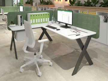 SANT'ANDREA - L-shaped sectional office desk with sound absorbing screens by ESTEL GROUP - view 2